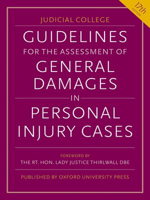 cover image of Guidelines for the Assessment of General Damages in Personal Injury Cases